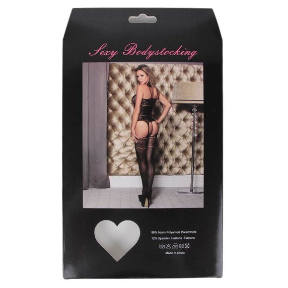 Crotchless Fishnet Black Bodystocking - Picture 8 of 8